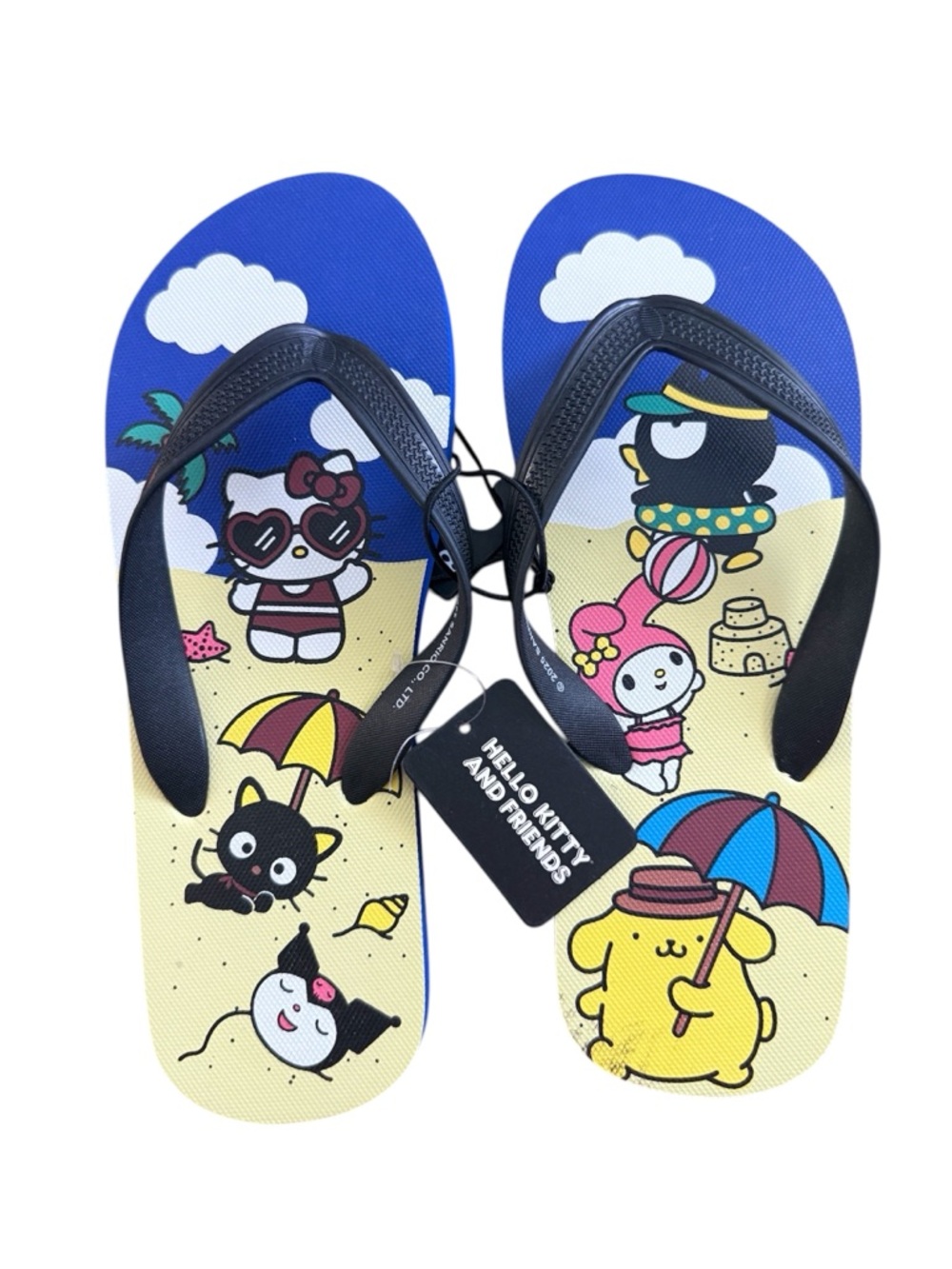 Women’s Hello Kitty and Friends Beach Flip Flops size 8